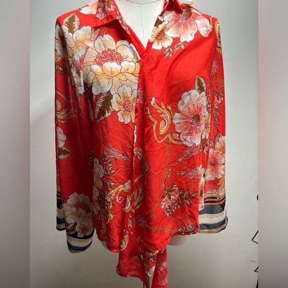 Vacay ready blouse orange women’s size XSmall - Picture 1 of 10
